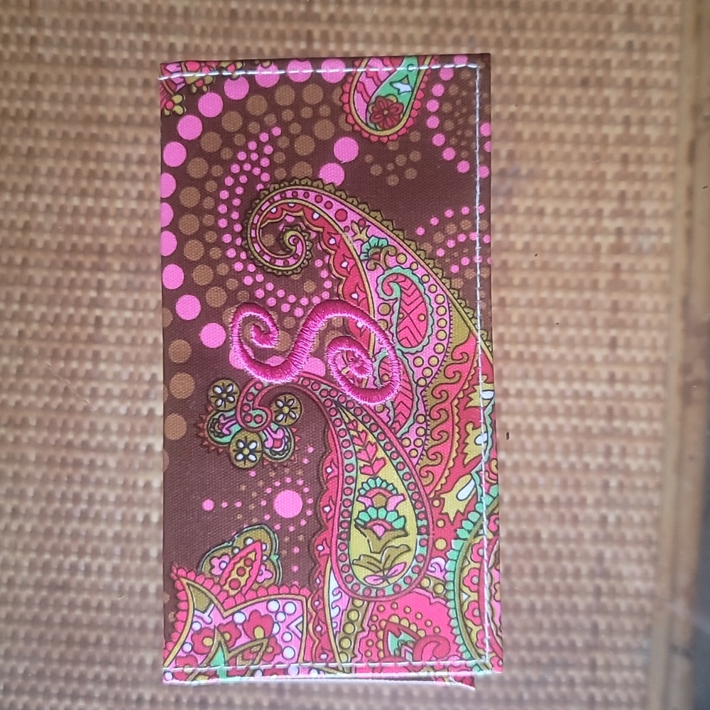 Paisley Checkbook Cover - S monogram